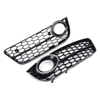 Paire de feux antibrouillard pare-chocs avant Lampe Gril Grill Cover Honeycomb HEX Chrome Argent Pour Audi A5 2008-2011