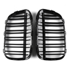 Paire de grille de rein avant double ligne brillant noir pour BMW F48 F49 X1 2016-2017