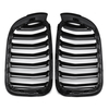 Paire de grille de rein avant double ligne noir mat pour BMW F25 F26 X3 X4 2014-2018