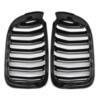 Paire de grille de rein avant double ligne noir mat pour BMW F25 F26 X3 X4 2014-2018