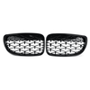 Paire de grilles de calandre avant de voiture noir brillant Style diamant pour BMW série 1 E81 E82 E87 E88 2007-2013