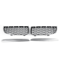 Paire de Grilles de rein avant chromées paupières de capot supérieur style météore diamant pour BMW série 3 E90 E91 2005