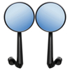 Paire De Guidons En Aluminium Alliage Moto Scooter Rétroviseur Bleu Miroirs