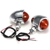 Paire de lumières tournantes à double filament chromé rouge 12V