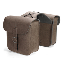 Paire de moto universelle en cuir PU sacoches latérales sac à outils bagage étanche pour Harley