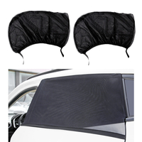Paire de pare-soleil de voiture arrière pare-soleil pare-soleil en maille rideau UV Protection arrière noir
