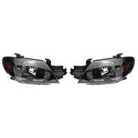 Paire de phares avant gauche + droit LED phares pour Mitsubishi Outlander 2003-2006