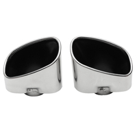 Paire de pot déchappement chrome double échappement tuyau déchappement en acier inoxydable pour Bmw