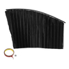 Paire de rideaux rétractables automatiques à isolation solaire