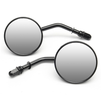 Paire de rétroviseurs de moto ronds de 3 "en aluminium Classic rétro pour Davidson Ryca XL Sportster Softail