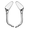 Paire de rétroviseurs latéraux de moto chromés pour Harley/Honda/Kawasaki / Suzuki / Yamaha