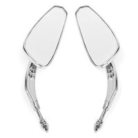 Paire de rétroviseurs moto miroir chromé pour Harley Sportster Softail Road King Glide