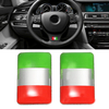Paire En Aluminium Italie Drapeau Badge Emblème Autocollant De Voiture Auto-adhésif Étiquetage Decal Décoration