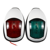 Paire LED Blanc 12V Marine Yacht Pour Bateau Starboard Port Feu De Navigation Feux De Signal Lampes