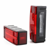 Paire LED Rectangle Stud Stop Turn Feux arrière étanche rouge pour camion remorque bateau