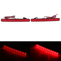 Paire LED réflecteurs de feux de freinage de pare-chocs arrière rouge pour Honda Acura TSX 2009-2014 Accord 2008-2015