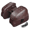 Paire Marron Noir Universel PU Cuir Moto Sac à Outils Sac Bagages Sacoches