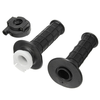 Paire moto guidon poignées guidon caoutchouc noir 22mm / 0.87in