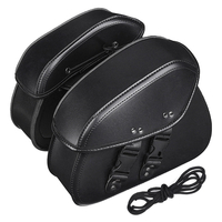 Paire Noir PU Cuir Moto Universel Sacoches Rider Moto Bagages Bagages