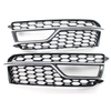 Paire pare-chocs avant antibrouillard gril calandre garniture argent pour Adufi s-line A5 S5 2013-2016