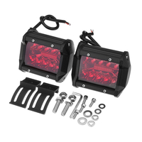 Paire rouge 4inch tri rangée 60w 20 LED lampe de travail combo spot de lumière dinondation combo pour voiture tout
