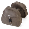 Paire rétro voyage moto sacoches en cuir PU pochette de transport sacs latéraux universels