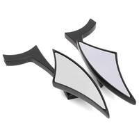 Paire rétroviseurs de moto pour Harley Cruiser Bobber Chopper aluminium noir