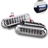 Paire Universal 16 LED Voiture Feux de jour DRL Fog Day Lampe de conduite 12V Blanc