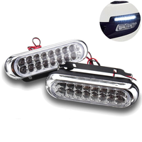 Paire Universal 16 LED Voiture Feux de jour DRL Fog Day Lampe de conduite 12V Blanc