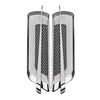 Paire universel argent voiture côté flux dair Vent Fender Intake décoration autocollants