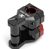 Paire22 / 28mm 0.87 / 1.1in Motocross Dirt Bike moto guidon Riser dispositif de rehaussement augmenté