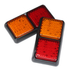 Paire 24V 72LEDs Feu Arrière Rouge Ambre Frein Clignotant Lampes pour Remorque Camion Caravane