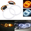 Paire 60/70/80/90/100 / 110mm 2835 LED Ange Yeux Lumières Halo Bague DRL Clignotant