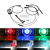 Paire Bluetooth APP Contrôle 5050 RGB LED Demon / Angel Eyes Lumières pour Offroad Phare Retrofit