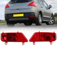 Paire de cache de phare antibrouillard arrière rouge gauche droite pour PEUGEOT 3008 2009-2015