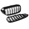 Paire de grilles de voiture avant à double lamelles noir brillant pour BMW série 5 G30 G38 2017-2020