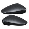 Pairee de pièces noir carbone pour le rétroviseur daile de porte de voiture pour VW Passat Scirocco Beetle CC Eos