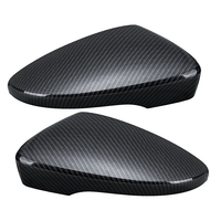 Pairee de pièces noir carbone pour le rétroviseur daile de porte de voiture pour VW Passat Scirocco Beetle CC Eos