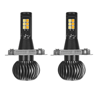 Paire X5 30W 2400LM Voiture LED Feux de brouillard Ampoules Phares de moteur H1 H3 H4 H7 H8/H11 9005/9006 double couleur