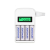 Palo C907W 4 Slots Chargeur Intelligent Intelligent pour AA / AAA NiCd NiMh Batterie LCD Affichage