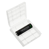 Palo plastique blanc transparent 4pcs AA AAA Batterie Case Holder Storage Box