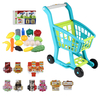 Panier dachat de supermarché pour enfants en plastique avec accessoires (fruits et légumes et boîtes à collations)
