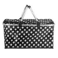 Panier de pique-nique portable Sac de rangement isolé thermique Sac fourre-tout plus frais