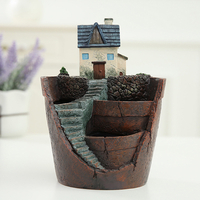 Panier de pot de fleur de planteur succulent de ciment pour succulen de jardin de maison de barre