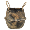 Panier de rangement en jonc de mer Pot de fleur en rotin plante jouets support conteneur décor