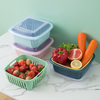 Panier de vidange double couches vidange rapide lavage fruits légumes plateau de cuisine panier de rangement boîtes de r