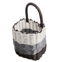 Panier de vélo en rotin panier avant de vélo transportant des affaires pour animaux de compagnie étui de rangement pour