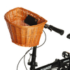 Panier de vélo rotin vélo panier avant transportant des affaires pour animaux de compagnie fruits étui de rangement à dé