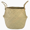 Panier de fleurs pliable Seagrass tissé ventre planteur Pot stockage de blanchisserie Skep Box