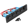 Panneau de commutateur à bascule universel à 5 panneaux ronds à bascule pour la marine 12V-24V RV Boat Yacht